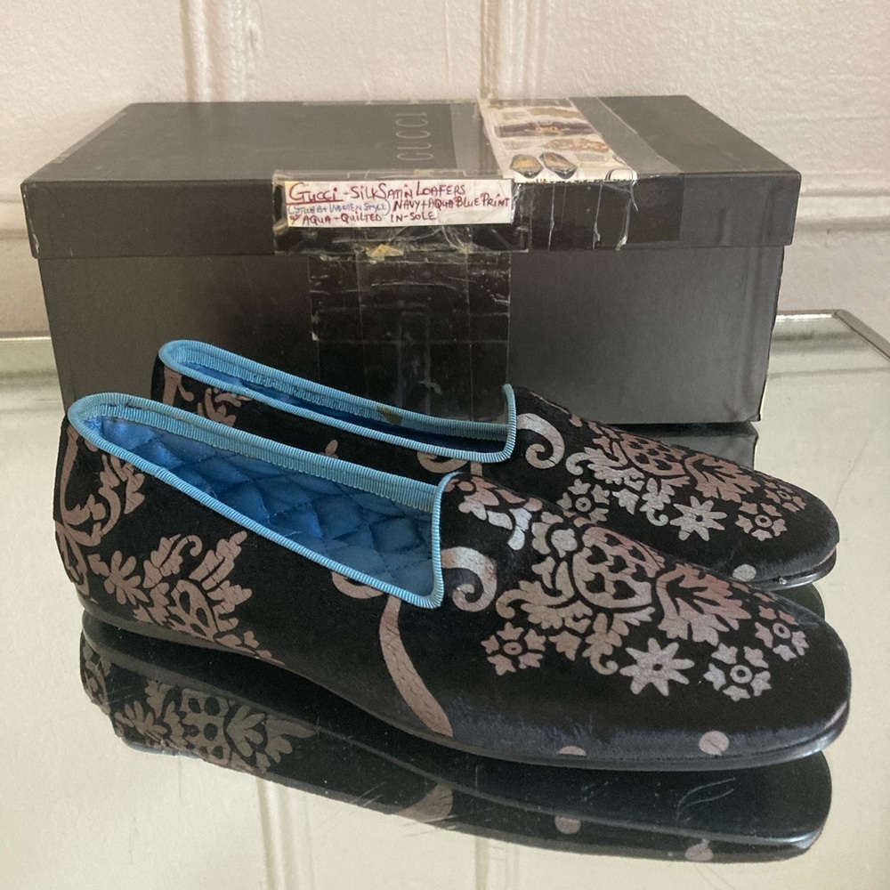 🇮🇹GUCCI TOM FORD DAMASK VELVET LOAFERS